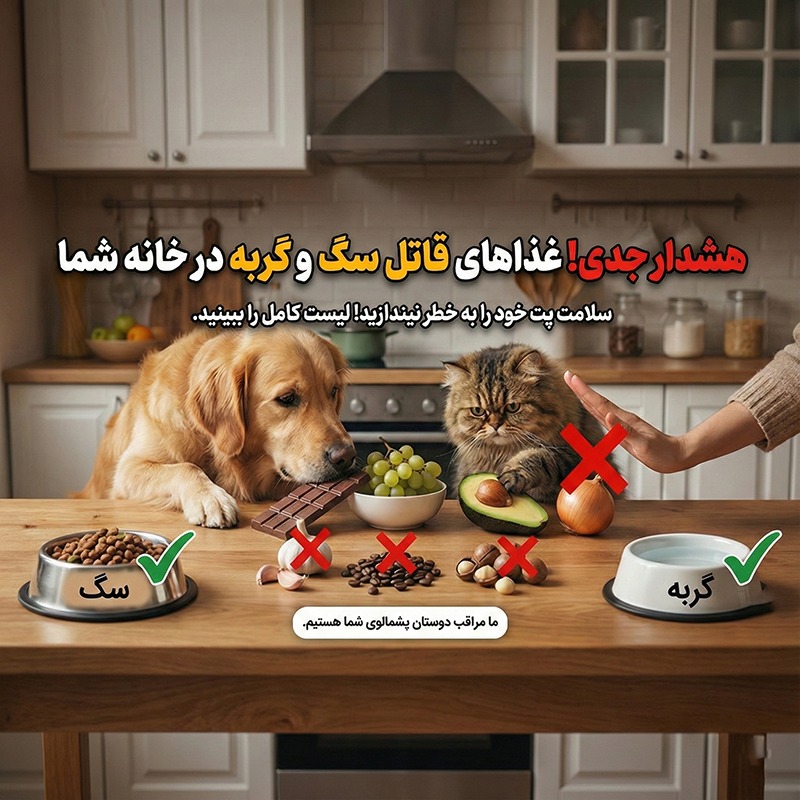 غذاهای ممنوعه سگ و گربه