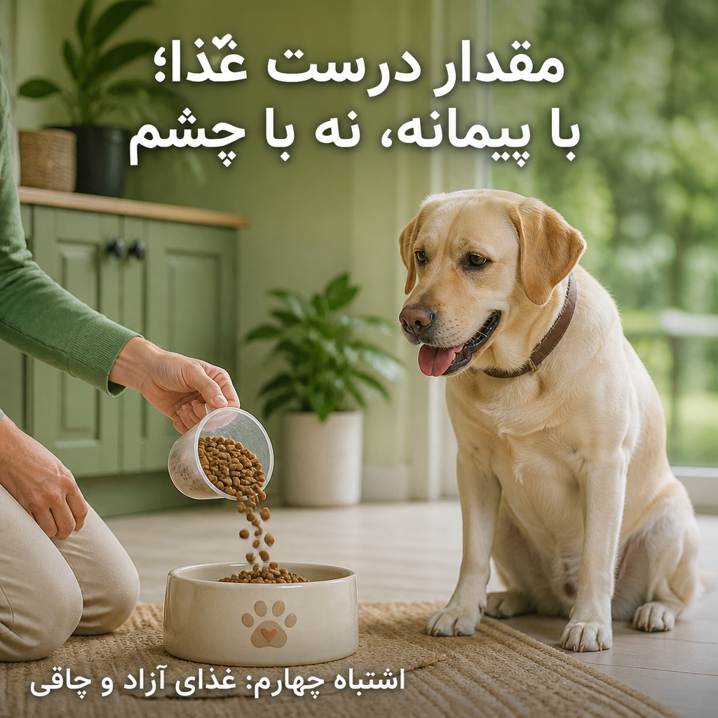 غذای بی پیمانه برای سگ و گربه اشتباهه